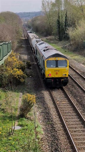 Double Class 66 #class66 weed killer train coming back this afternoon