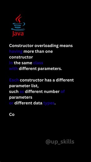 Constructor Overloading in Java 🔥 | Interview Question #shorts #java #coding