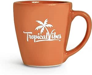 Tropical Vibes Coffee Mug - 14 oz. Large Heavy Duty Mugs for Tea, Hot Cocoa, Coffee - Ceramic Novelty Mug, Coffee Lover Gift, Holiday Gifts