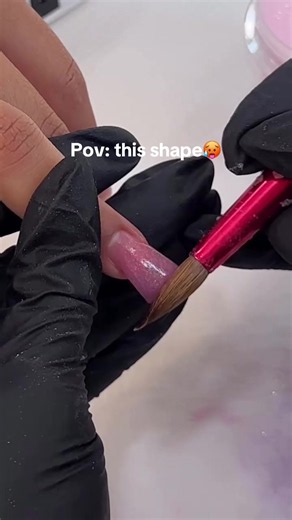 Do you like this shape? 🥵 using Notpolish acrylic in Thao -Licious With our Kolinsky brush number 12 Using happy face solo gel #Notpolish #PutOnByNotpolish #acrylicnails #nailsart