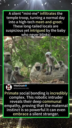 This Monkey Adopted a ROBOT?! 😱 Unbelievable "Spy in the Wild" Moment! #SpyInTheWild #MonkeyLife