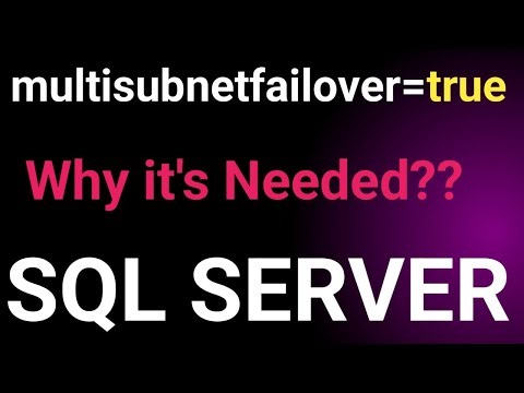 MultiSubnetFailover=True SQL Server Always on multisubnetfailover SQl Server Listener