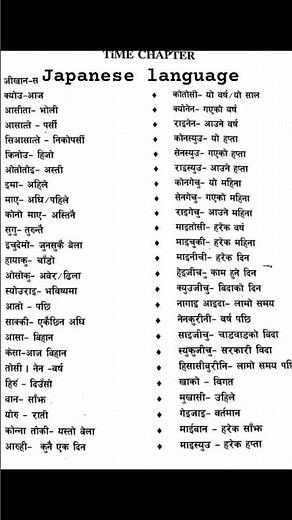 Time chapter of Japanese language #language #vocabulary #japan #education #japnesefood #learnjapan