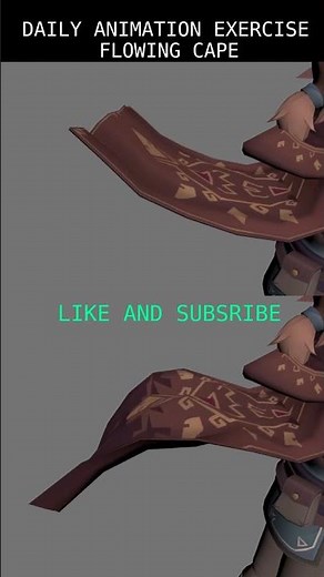 ANIMATION EXERCISE Flowing Cape #animationtechnique #animationexercises #animator #blenderanimation