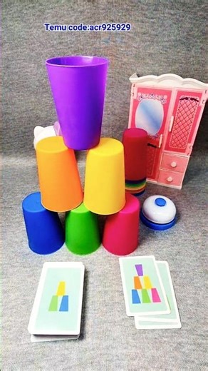 Stacking Cups | Tabletop Game | Stacking Tower Game