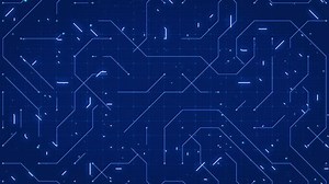 Technology style electronic circuit line pattern. Electronic layouts for making technology elements or software industry themes.