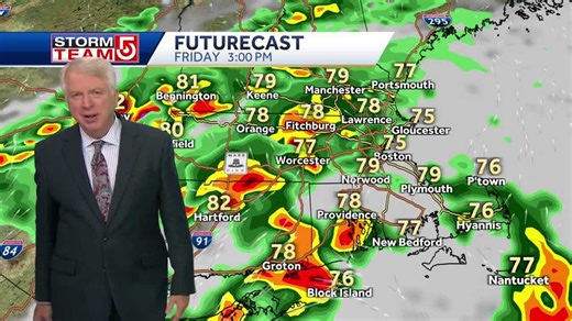 Video: Waves of heavy rain to move across Mass. throughout Friday