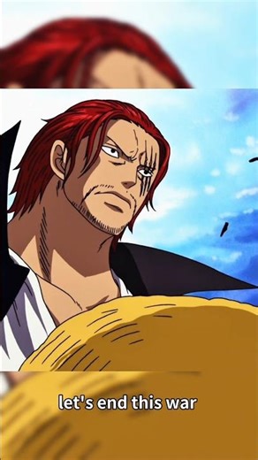 SHANKS STOPPED WAR !😦 #anime #onepiece #shorts