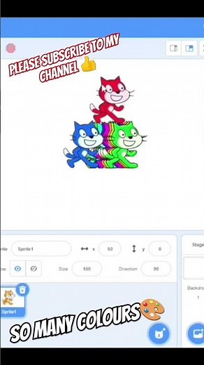 Cat clones 🐱🐾 #scratchtutorials #scratch #clones #cat #colorful #learning #creativecoding