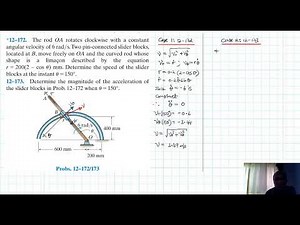 12–172, 12–173 Kinematics of a Particle (Chapter 12: Hibbeler Dynamics) Benam Academy