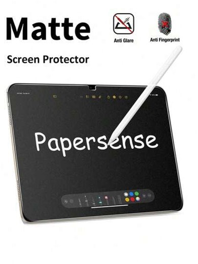 1pc Matte Paper-Like Screen Protector, Soft Matte PET Material, Anti-Glare, Anti-Reflection. Suitable For IPad 12/11/10/9/8/7/6/5/4/3/2, 10.9"/10.2"/9.7", Air8/Air7/Air6/Air5/Air4/Air3/Air2/Air1/Pro 9.7/Pro 10.5/Pro 12.9/Air/Pro/Mini And More. | SHEIN