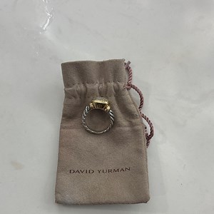 David Yurman Gold and Silver Cable Ring