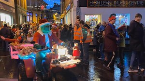 Highlights from Lerwick Christmas Parade 2024 🎄🎅 The moment Santy arrived on the RNLI lifeboat! | BBC Radio Shetland
