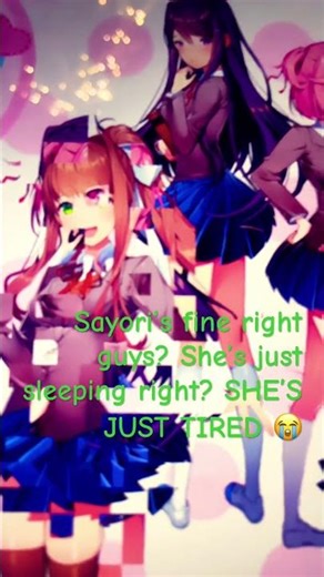I’m traumatised by sayori’s death 😭 #anime #dokidokiliteratureclub #sayoriddlc