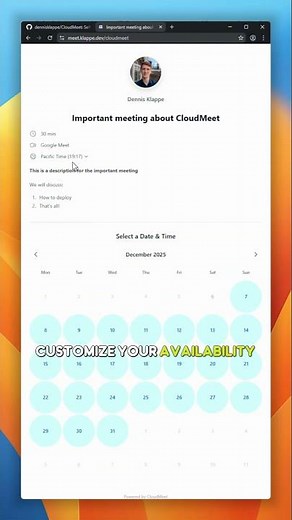 CloudMeet: Self-hosted Calendly alternative on Cloudflare #github