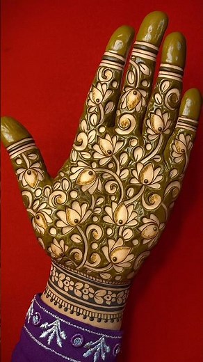 Trendy Lotus 🪷 Mehendi Design For Front Hand #lotusflower #henna #youtubeshorts