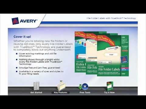 Avery File Folder Labels with Trueblock Technology Demo Video