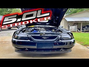 CAMMED, 5.0L stroker Mach 1, first fire!