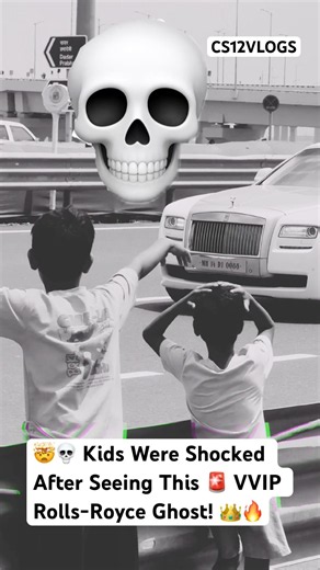 💀 Kids Were Shocked After Seeing This VVIP Rolls-Royce Ghost #Shorts#India#car#vip