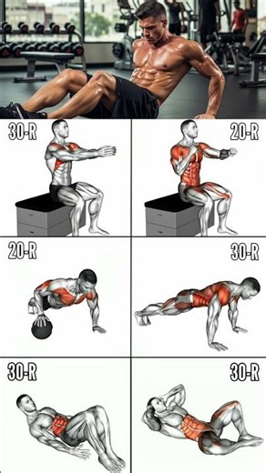 Killer Ab Exercises for a Stronger, More Defined Core (No Equipment Needed)#fitness #workout #home