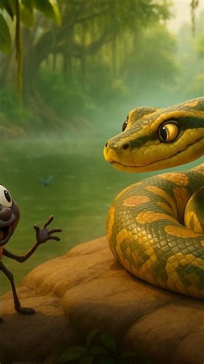 Anansi and the Great Python｜The Spider Who Outsmarted a Giant Python #Shorts