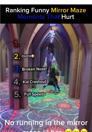 Mirror Maze Fails That HURT❗️😳#shorts #hurt #maze | mirror maze