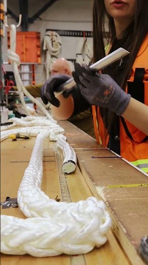Splicing A Double Braid Tow Rope Eye #howitsmade #syntheticrope #rope #towrope #towing