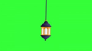 Lantern Islamic Floating Ramadan Lanterns Animation for Celebrations on Green Screen