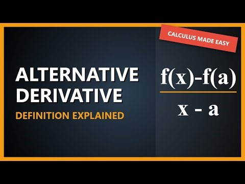 Alternative Derivative Definition: lim(x→a) [f(x) - f(a)]/(x - a) Explained