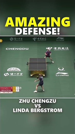 Beautiful Defensive work by Linda Bergstrom! #tabletennis #wtt #pingpong #ittfworld