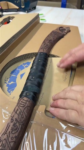 Real Leviathan axe with Glow-in-the-Dark Runes