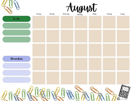 Calendar Template | Canva Calendar | Planner | Digital Calendar