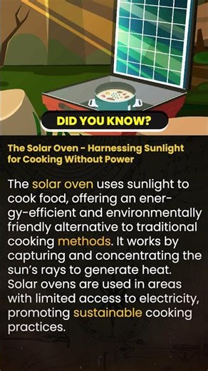 The Solar Oven Harnessing Sunlight for Cooking Without Power #shorts