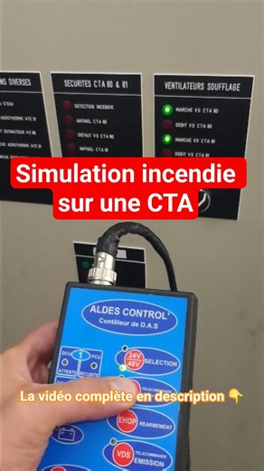 Fire simulation on an air handling unit using the Aldes pocket system #fire #buildingtechnology