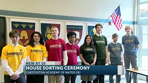 Chesterton Academy celebrates "Sorting Ceremony" for students