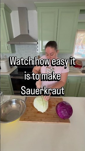 Make your own sauerkraut #fermentedfood #sauerkraut #homemadefood #madefromscratch