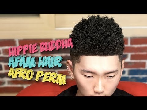 Afro perm [straight hair to super Curly hair] [AFAM Hair] curly perm with straight