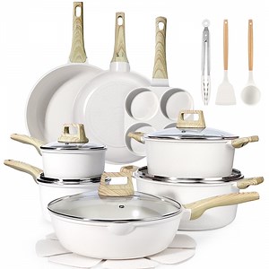 GIPP 22pcs Kitchen Cookware Sets, Ceramic Nonstick Pots and Pans Set,Dishwasher Safe Induction Cookware - Walmart.com