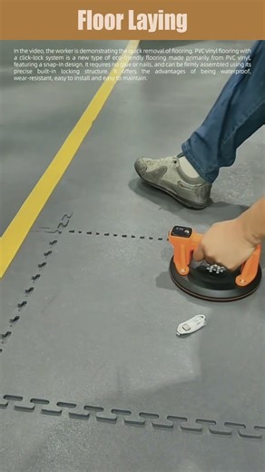 Quick removal of PVC vinyl floor