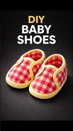 DIY Baby Shoes 👶🧵 | Easy Handmade Baby Booties Tutorial | Sewing for Beginners #shorts