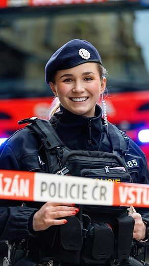 Meet a beautiful Czech female police officer and make her smile ❤️ #streetphotography #militarygirl | Police Photography