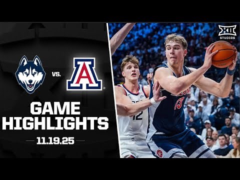 #4 Arizona vs. #3 UConn Game Highlights | 2025-26 Big 12 Men’s Basketball