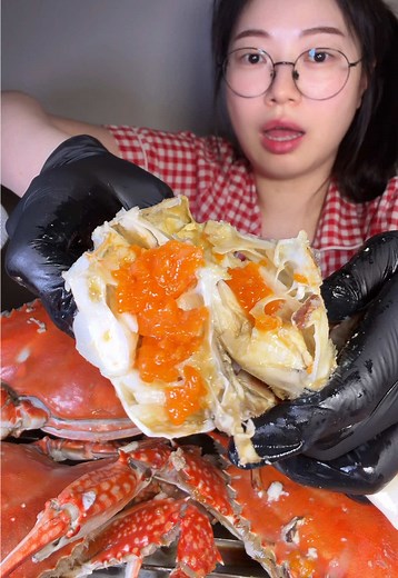 봄 암꽃게 제철 암꽃게 꼭 드셔보세요! 수율 미쳐따요! . . #꽃게 #먹방 #mukbang #eating #asmr | mukbang