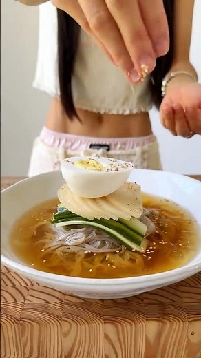 Beat the Heat! Naengmyeon- Easy Korean Cold Noodles #noodles #koreanfood #lunch #healthyfood #easy