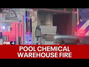 Fire at pool chemical warehouse causes concern