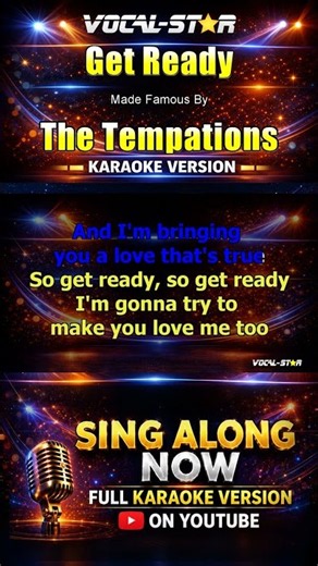 The Tempations - Get Ready (Karaoke Studio Version) Lyrics On Screen #vocalstar #karaoke #singalong