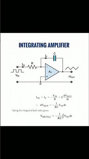 Integrating Amplifier diagram explained #amplifier #circuitdesign #electrical #techeducation #tech