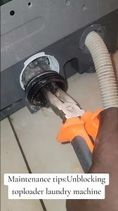 Maintenance tips:Unblocking toploader laundry machine #service #tips #follow #fyp #shorts