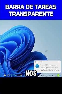 Barra de tareas TRANSPARENTE en Windows #windowstips #windows
