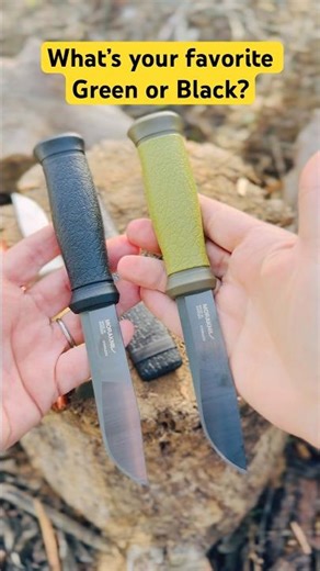 I cannot decide, green or black? The new Mora 2000 #moraknives #bushcraft #morakniv #knifeclub #edc